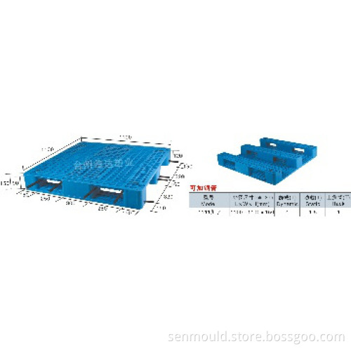 1111 Europe Standard Heavy Duty Plastic Pallet can add steel pipe